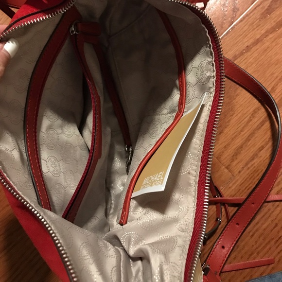 NWT-Michael Kors Suede Rhea Grommet Crossbody Bag - Picture 4 of 8